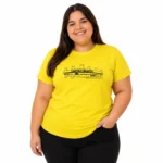 Camiseta Amarela Gola Redonda Castelo Branco