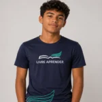 Camiseta Azul Marinho Livre Aprender