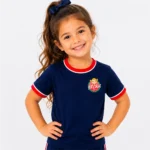 Camiseta Azul Bordada - Escola Tia Carol