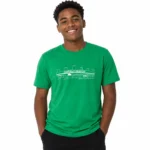 Camiseta Verde Gola Redonda Castelo Branco