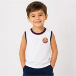 Regata Branca Bordado - Escola Tia Carol