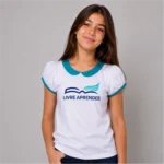 Bata Branca Gola Princesa Livre Aprender malha PV
