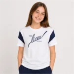 Camiseta Branca Colégio Liceu Gola Redonda