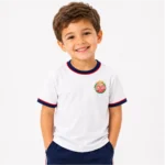 Camiseta Branca Bordada - Escola Tia Carol