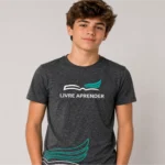 Camiseta Cinza Livre Aprender