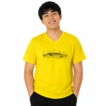 Camiseta Amarela Gola V Castelo Branco