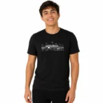 Camiseta Preta Gola Redonda Castelo Branco