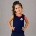 Regata Azul Bordado - Escola Tia Carol