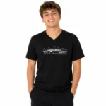 Camiseta Preta Gola V Castelo Branco
