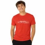Camiseta Vermelha Gola Redonda Castelo Branco