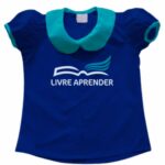 Bata Azul Gola Princesa Livre Aprender malha PV