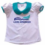 Bata Branca Gola Princesa Livre Aprender malha PV