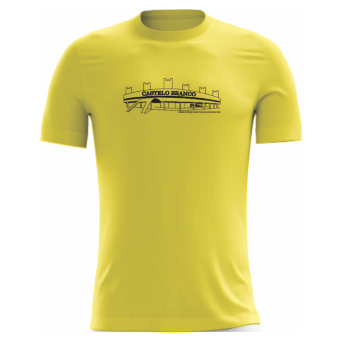 Camiseta Amarela Gola Redonda Castelo Branco - Imagem 1