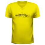 Camiseta Amarela Gola V Castelo Branco