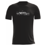 Camiseta Preta Gola Redonda Castelo Branco