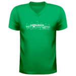 Camiseta Verde Gola V Castelo Branco
