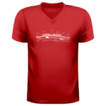 Camiseta Vermelha Gola V Castelo Branco