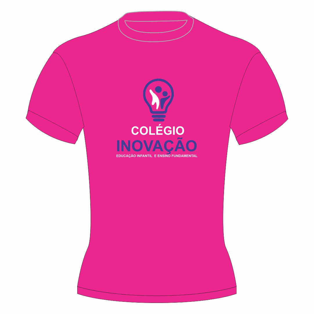 colegio inovação camiseta rosa frente 1 Camiseta Pink Colégio Inovação - Imagem 1