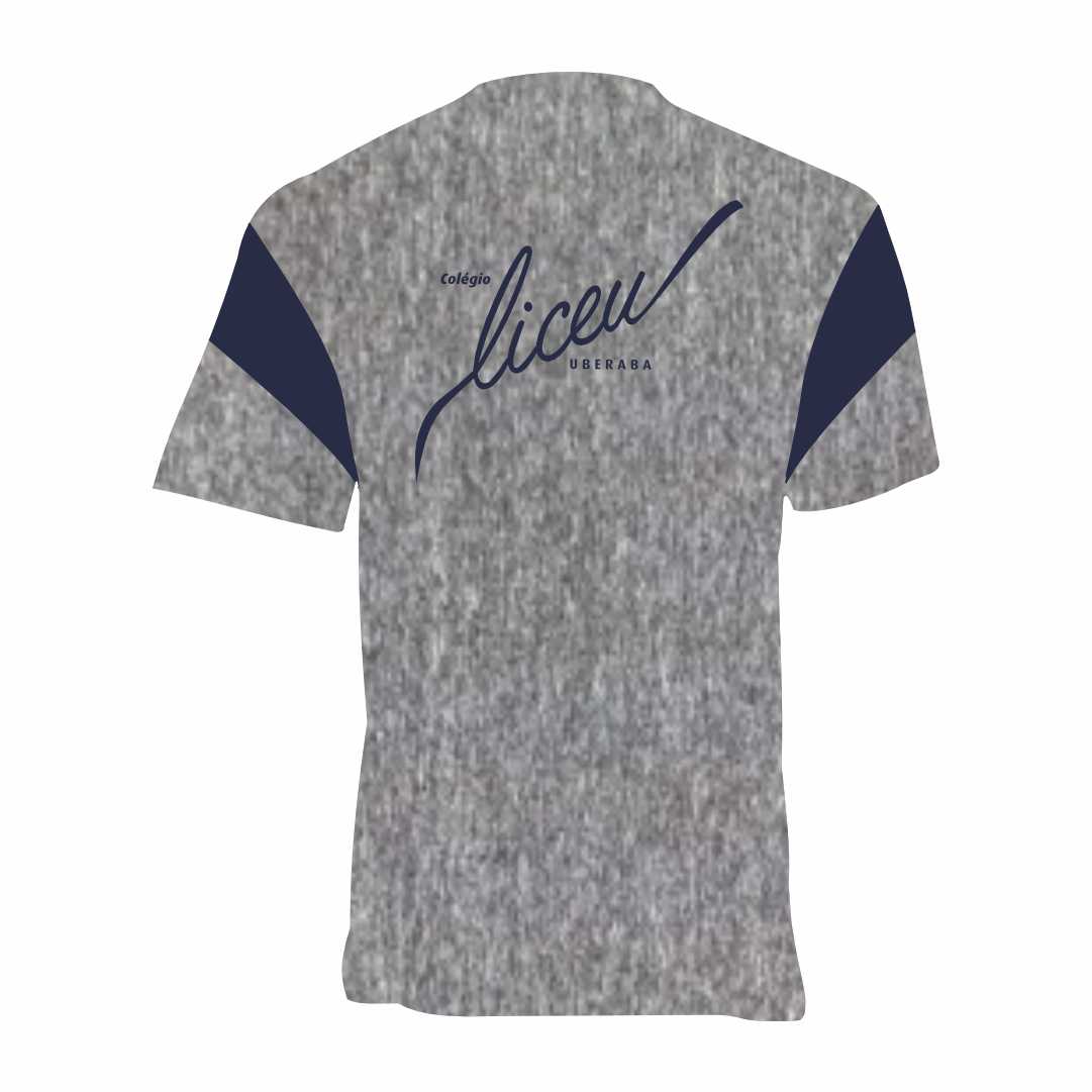 liceu cinza frente Camiseta Cinza Mescla Colégio Liceu - Imagem 1